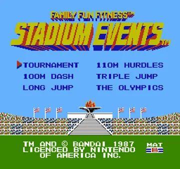 Stadium Events (USA) screen shot title